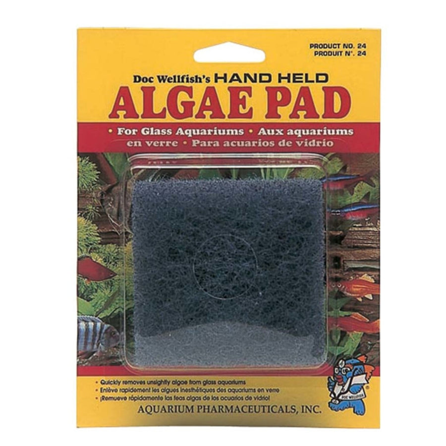 API Doc Wellfish's Hand Held Algae Pad For Glass, 1ea