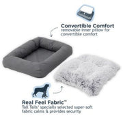 Tall Tails Dog & Cat Grey All In One Bed, 44" x 34"
