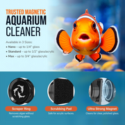 Flipper Pico 2-in-1 Magnetic Aquarium Cleaner – Black available at Pristine Pet Supply - image 4