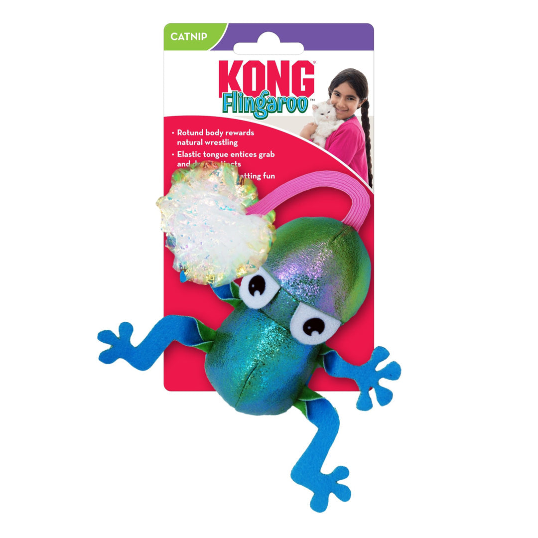 KONG Flingaroo Frog Catnip Cat Toy