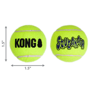 KONG SqueakAir Tennis Ball Dog Toy X-Small 3pk