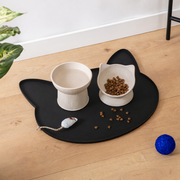 Oscar Silicone Cat Placemat – Black