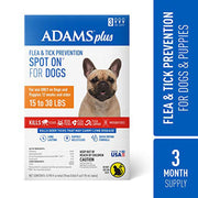 Adams Plus Flea & Tick Spot On for Medium Dogs 15-30 lb - 3 Month Supply