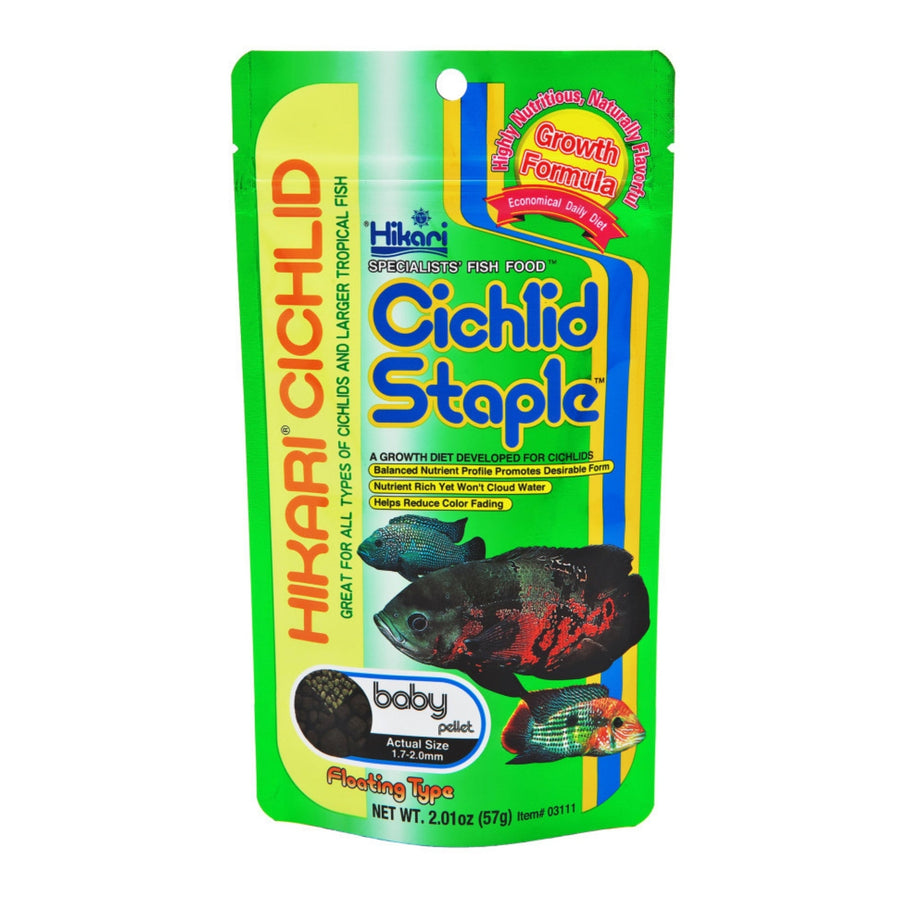 Hikari USA Cichlid Staple Baby Pellets Fish Food 1ea/2 oz, Baby
