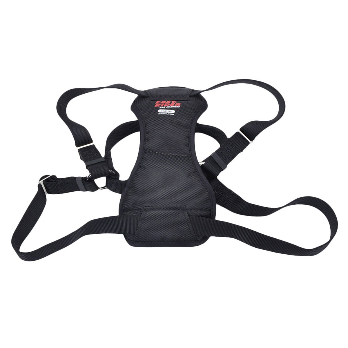 Coastal Easy Rider Adjustable Dog Car Harness - Black, 24-38 in
