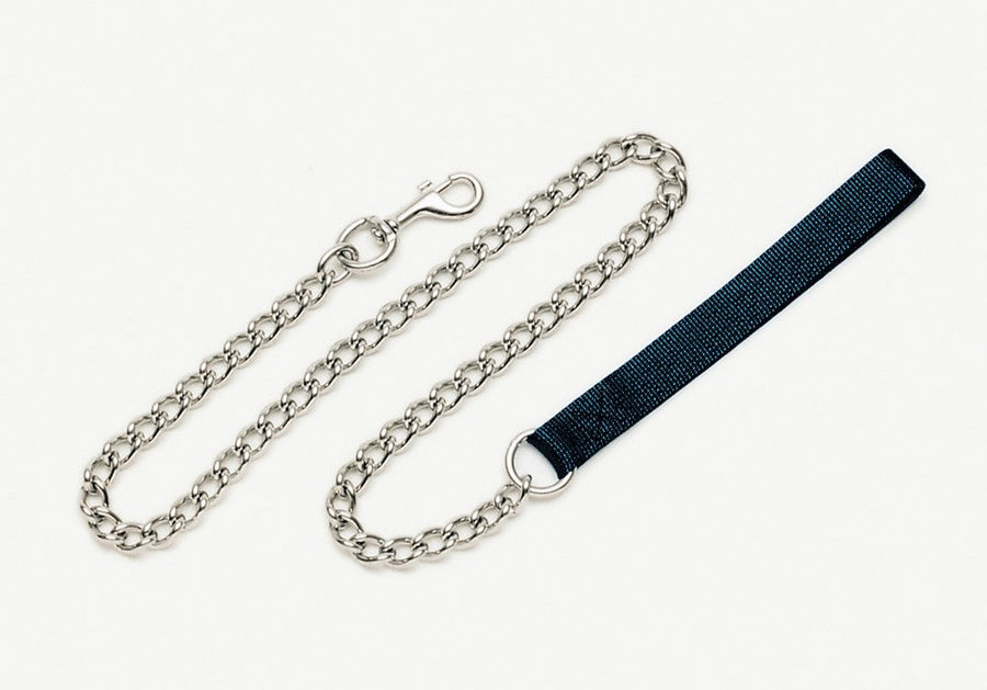 Coastal Titan Chain Dog Leash with Nylon Handle Black 4.0mmX4 ft