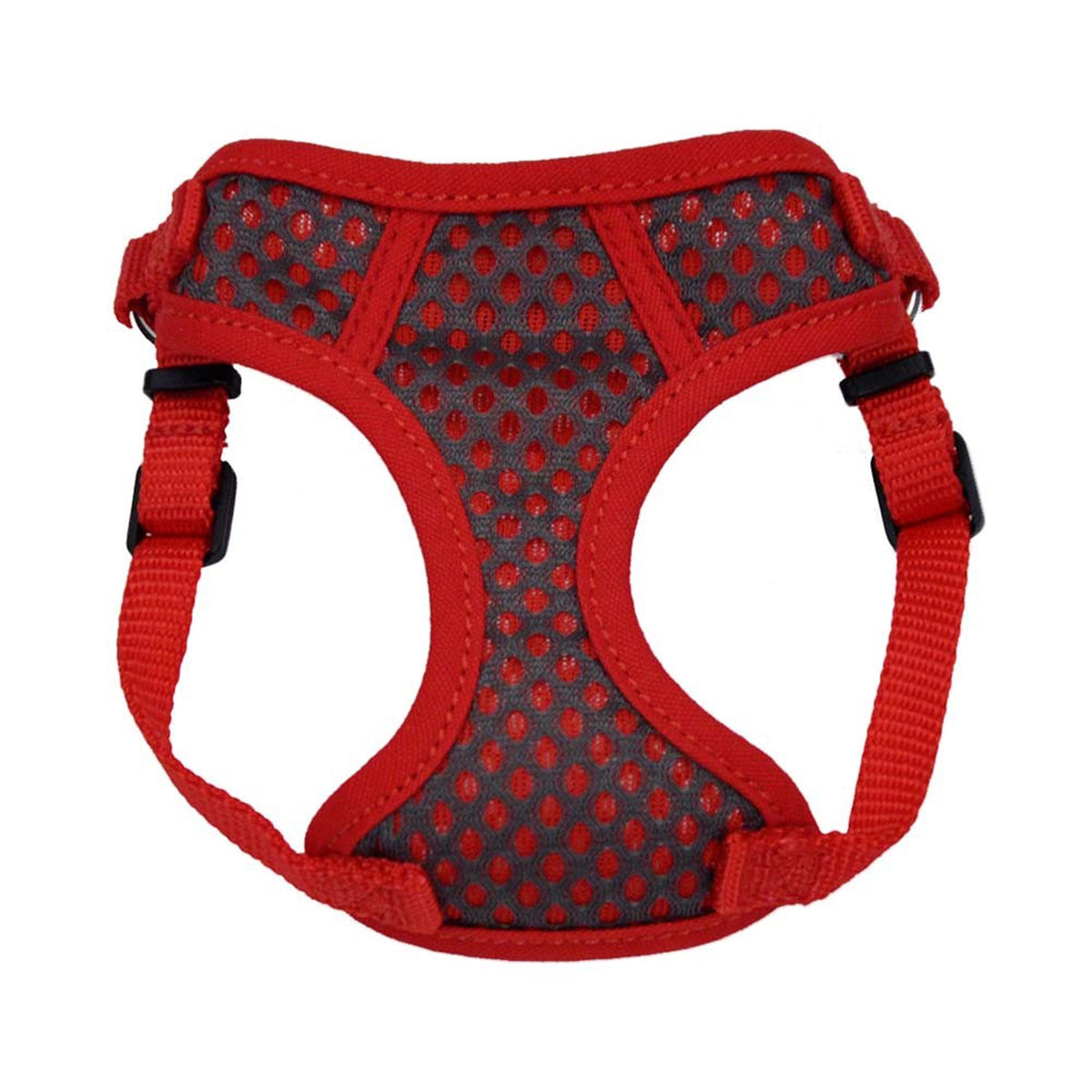 Coastal Comfort Soft Sport Wrap Dog Harness - Grey/Red, XS
