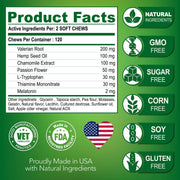 Hemp Calming Chews for Dogs 120 Count Anxiety & Stress Relief