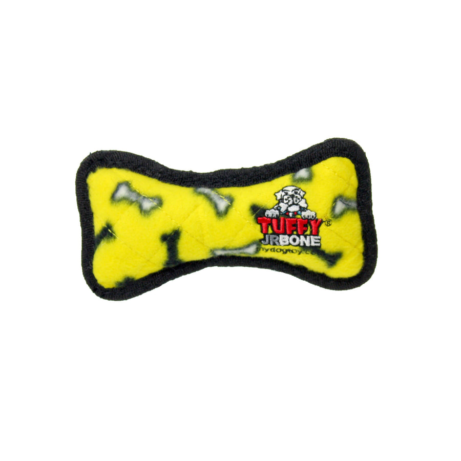 Tuffy Jr Bone - Yellow, Durable, Tough, Squeaky Dog Toy by Tuffy - dog toy