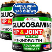 Glucosamine Hip & Joint Chews for Dogs – 240 Count, 2-Pack