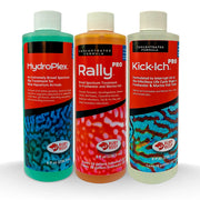 Ruby Reef PRO 8 Bundle – Aquarium Fish Treatment Kit with Kick-Ich PRO, Rally PRO & HydroPlex (8 oz Each)