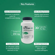Fish Ceph 250mg Capsules for Aquarium Fish – 30 Count – Water Care Support
