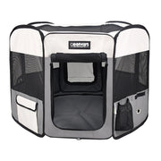 GOOPAWS Soft-Sided Dog & Cat Playpen – Portable Foldable Indoor & Outdoor Pet Exercise Pen with Carrying Case