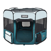 GOOPAWS Soft-Sided Dog & Cat Playpen – Portable Foldable Indoor & Outdoor Pet Exercise Pen with Carrying Case