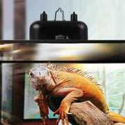 15" Dual Reptile Light Fixture with 100W UVA UVB & Ceramic Heat Lamp