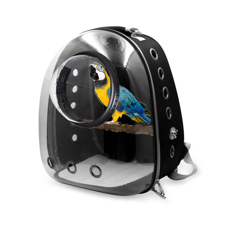 Breathable Bird Backpack Carrier – Ventilated Travel Bag for Parrots & Small Birds