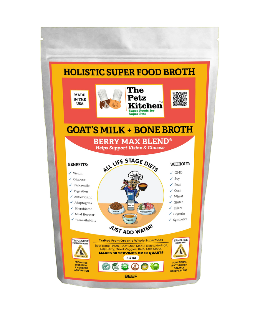 Goat's Milk + Bone Broth Berry Max Powder for Dogs & Cats – Antioxidant, Vision & Wellness Support available at Pristine Pet Supply - image 1