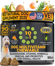 Googipet 10-in-1 Multivitamin Chews for Dogs – Peanut Butter & Pumpkin, 90 Count