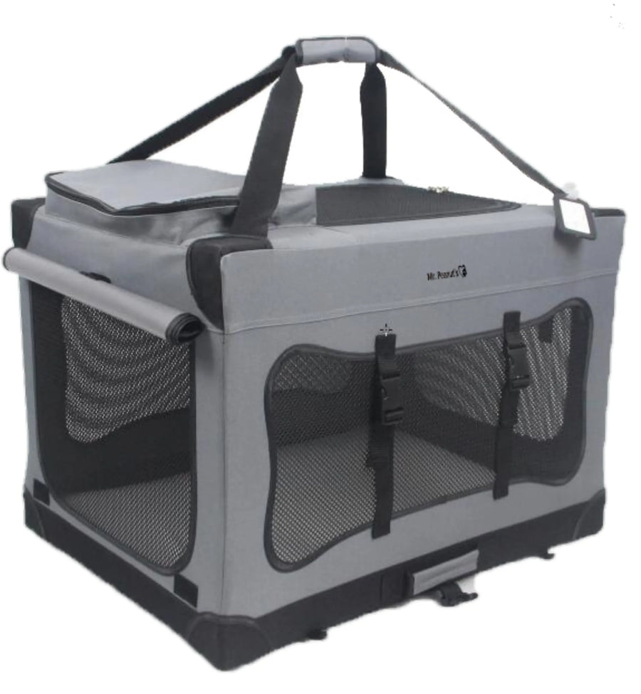 Mr. Peanut's Foldable Soft-Sided Portable Pet Crate – Lightweight Travel Carrier with Aluminum Frame available at Pristine Pet Supply - image 1