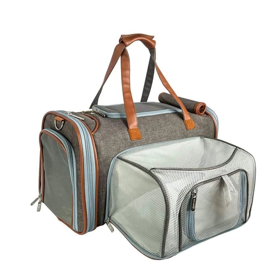 Mr. Peanut's Gold Series Mini Expandable Pet Carrier – Airline-Approved Soft-Sided Travel Carrier for Dogs, Cats & Small Pets available at Pristine Pet Supply - image 1
