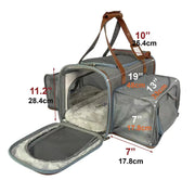Mr. Peanut's Gold Series Big Apple Double Expandable Pet Carrier – Airline Travel Carrier for Dogs, Cats & Small Pets