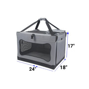 Mr. Peanut's Foldable Soft-Sided Portable Pet Crate – Lightweight Travel Carrier with Aluminum Frame