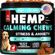 Artullano Dog Calming Soft Chews with Turmeric & Valerian – 120 Count