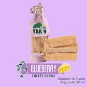 Yak9 Chews Blueberry Yak Chews for Dogs