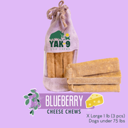 Yak9 Chews Blueberry Yak Chews for Dogs