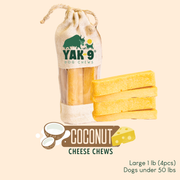 Yak9 Chews Coconut Yak Milk Chews for Dogs