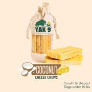 Yak9 Chews Coconut Yak Milk Chews for Dogs