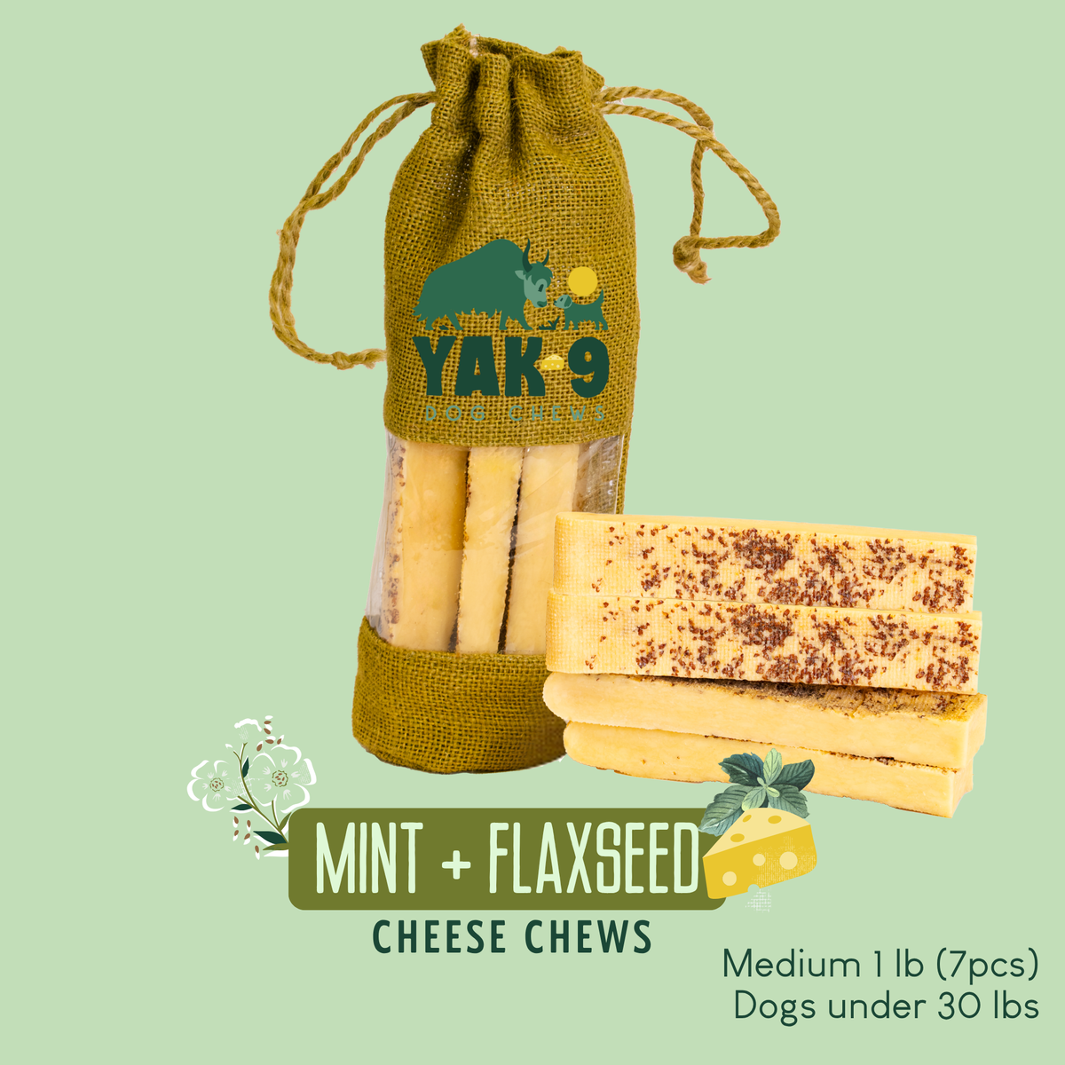 Yak9 Chews Flaxseed Yak Chews for Dogs