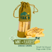 Yak9 Chews Flaxseed Yak Chews for Dogs