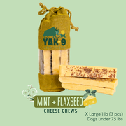 Yak9 Chews Flaxseed Yak Chews for Dogs