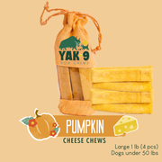 Yak9 Chews Pumpkin Yak Chews for Dogs