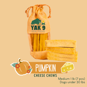 Yak9 Chews Pumpkin Yak Chews for Dogs