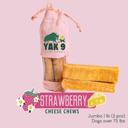 Yak9 Chews Strawberry Yak Cheese Chews for Dogs