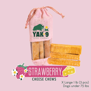Yak9 Chews Strawberry Yak Cheese Chews for Dogs