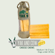 Yak9 Chews Yak and Cow Milk Chews for Dogs