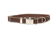 Euro-Dog Pro Line Quick-Release Leather Dog Collar with Metal Buckle