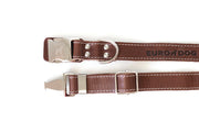 Euro-Dog Pro Line Quick-Release Leather Dog Collar with Metal Buckle