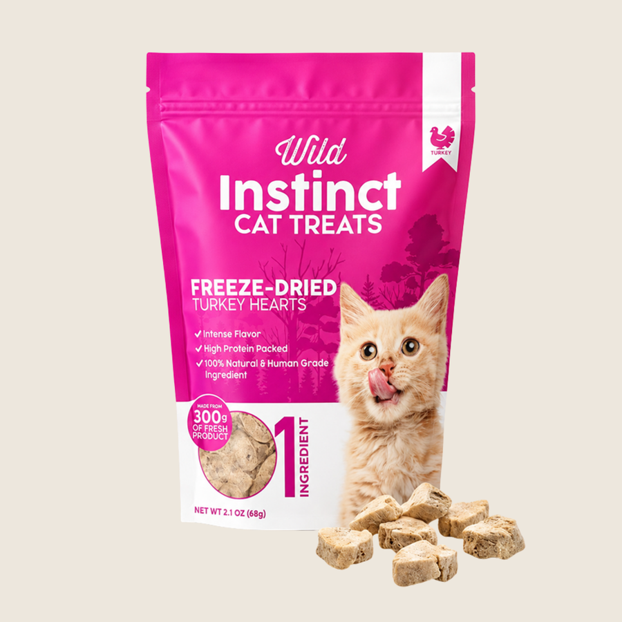 Freeze-Dried Turkey Hearts for Cats - Pristine Pet Supply
