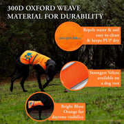 SafetyPUP XD Hi-Visibility Reflective Dog Vest – Orange, Medium