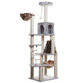 78" Real Wood Cat Tree with Condo, Hammock & Scratching Posts
