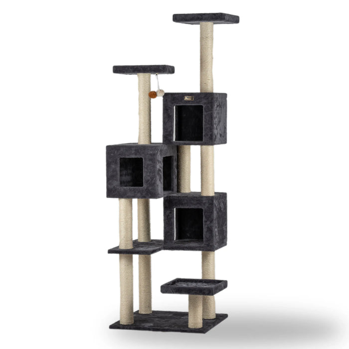 Armarkat 80" Real Wood 8-Tier Cat Tree & Tower with Dual Condos for Multiple Cats
