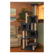 Armarkat 80" Real Wood 8-Tier Cat Tree & Tower with Dual Condos for Multiple Cats