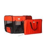 Armarkat XL Portable Pet Playpen – Foldable Indoor & Outdoor Dog and Cat Playpen, Black & Red