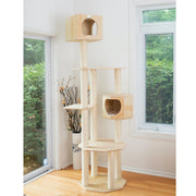 Armarkat 85" Premium Scots Pine Real Wood Cat Tree & Tower with Dual Condos