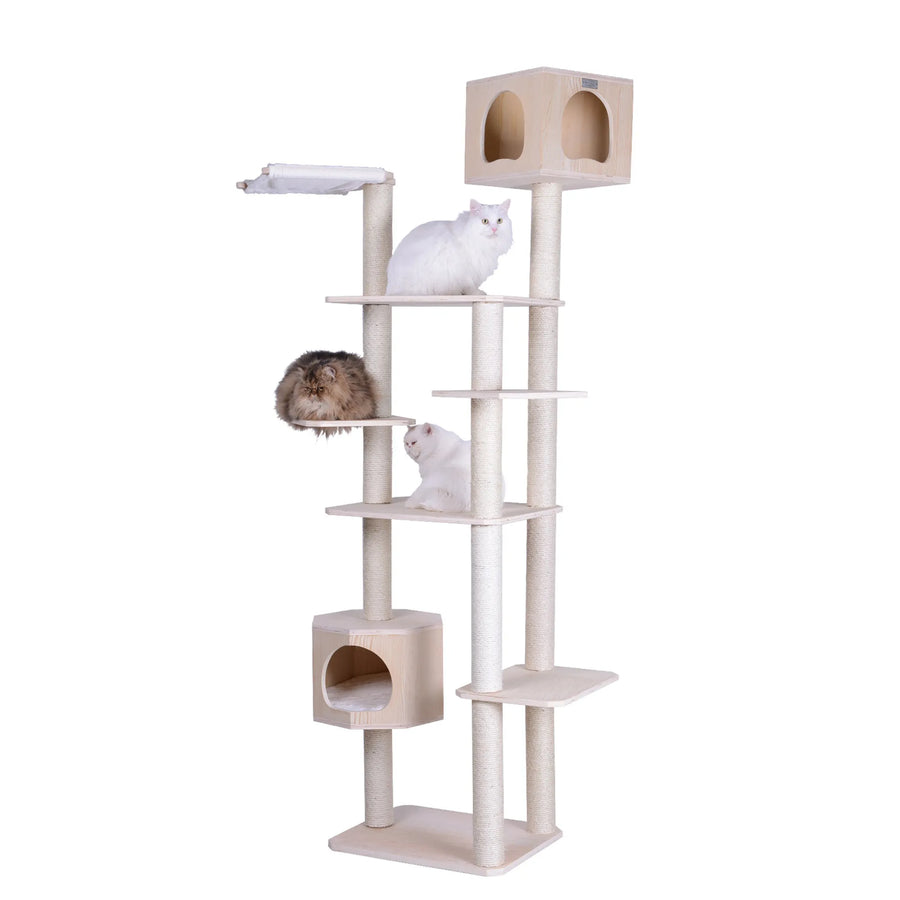 Armarkat 89" Premium Scots Pine Real Wood Cat Tree & Tower with Dual Condos available at Pristine Pet Supply - image 1
