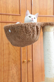 Armarkat 78" Real Wood Cat Tree & Tower with Condo, Rope Ladder, Basket & Teepee – Goldenrod